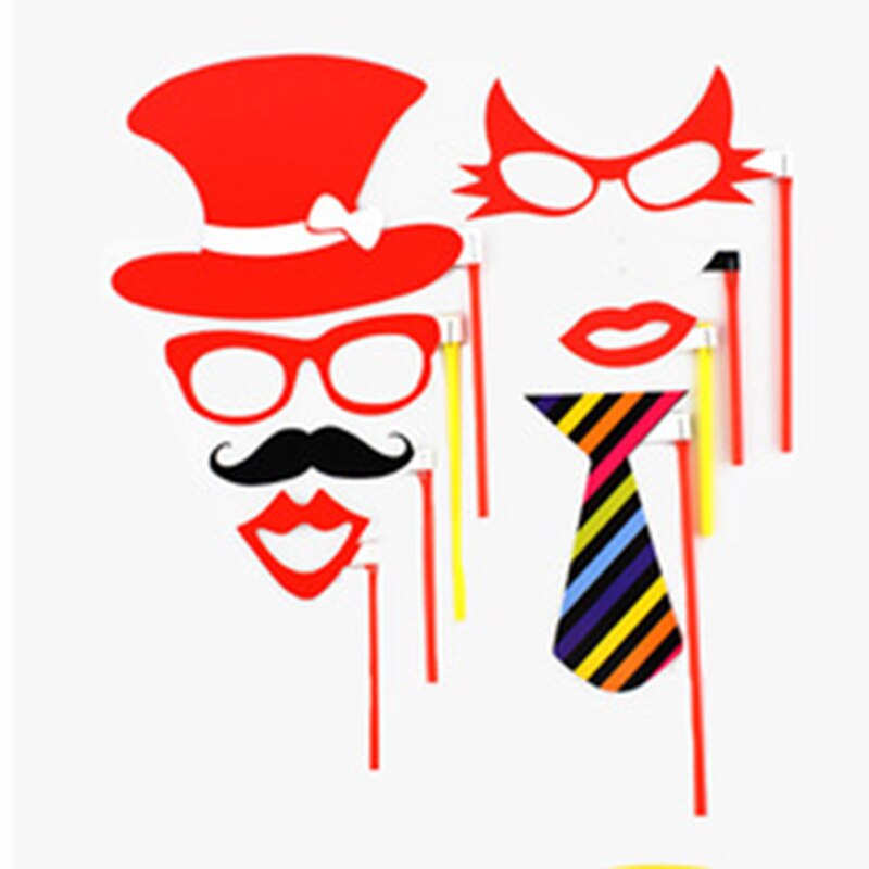 Funny Photo Booth DIY Photo Props Decoration Wedding Birthday Christmas Party Favor Mask Photography Event Supplies