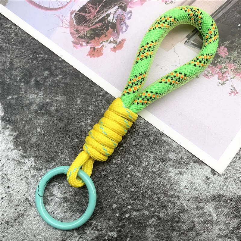 Lanyard Leuchtstoff Farbe Phone Strap Mesh Landyard für Taschen Geflochtene Streifen Keycord Hängen Hosen Zubehör Keychain: 03