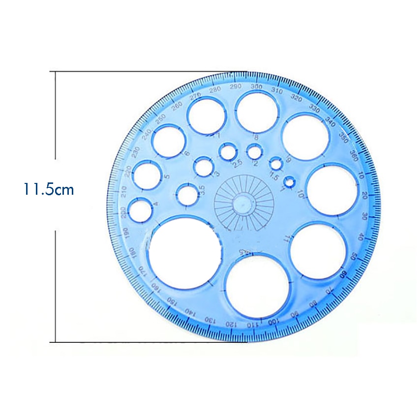 360 Degree Plastic Protractors for Angle Measurement 11.5cm Diameter Circle Drawing Template Circle Maker School Office Supply