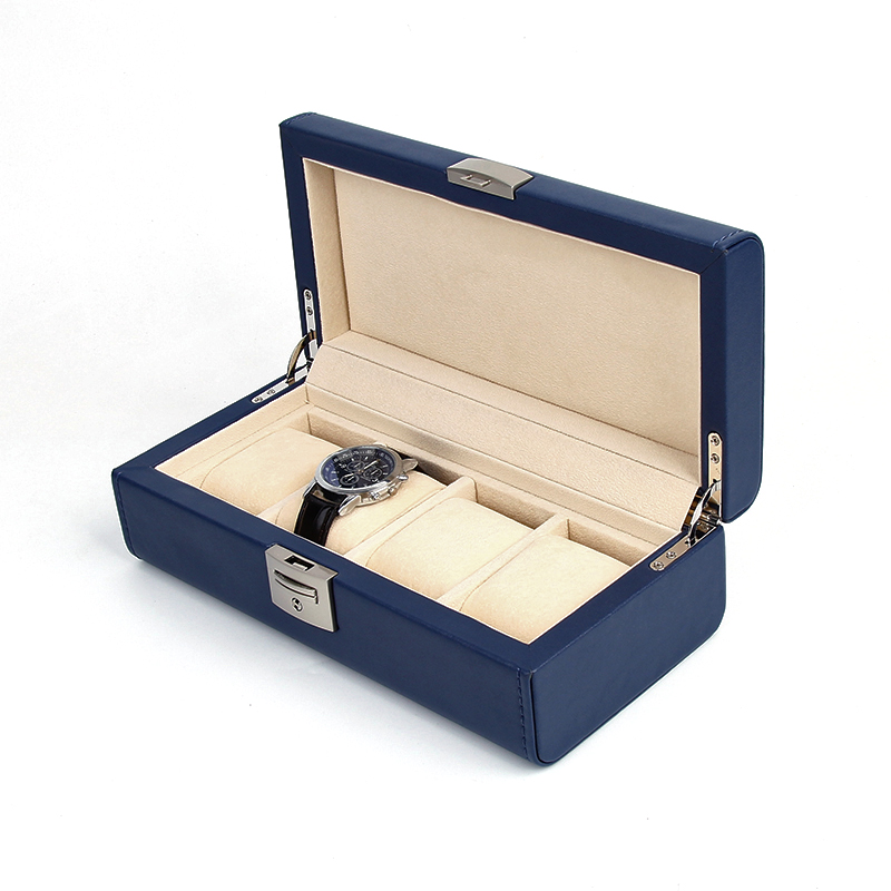 high-end PU leather hand 10-digit watch storage box 4-digit watch jewelry box with lock watch storage display box