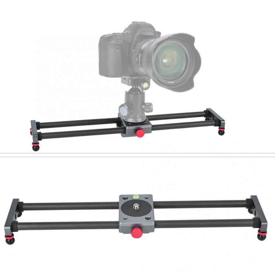 40Cm Carbon Lichtgewicht Fotografie Track Slider Rail Met 1/4in 3/8in Schroef Hole Air Niveau voor Mirroless Camera Accessoire