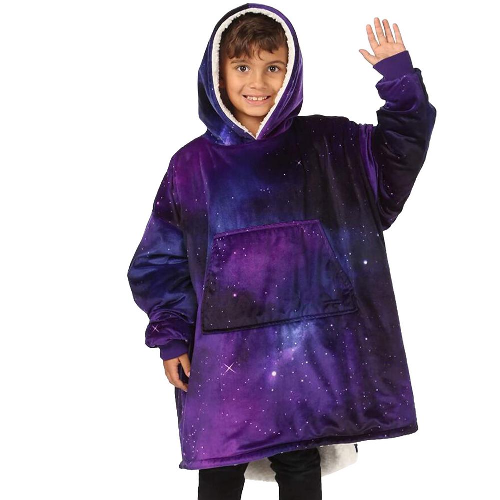 Tv Fleece Deken Hooded Winter Sweatshirt Voor Kinderen Dekens Kids Badjas Sofa Gezellige Deken Warmable: 1
