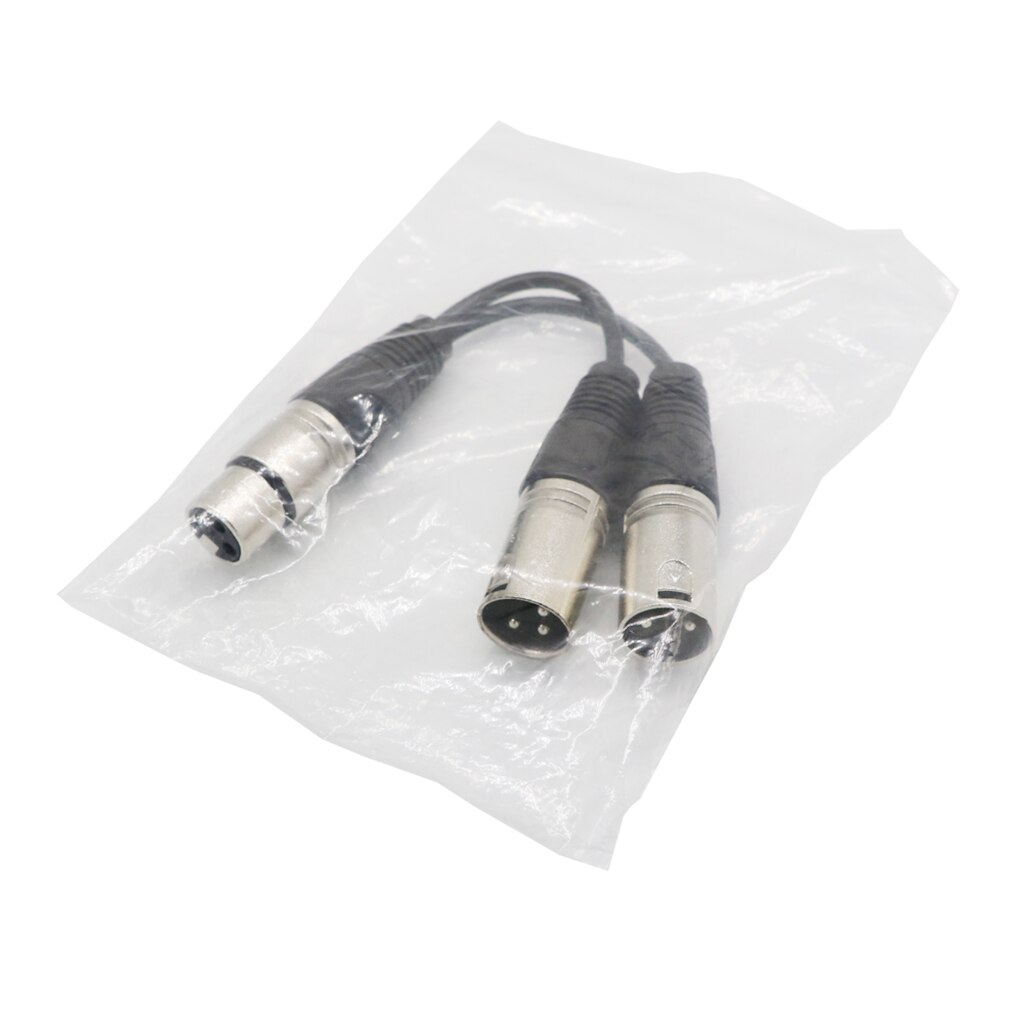 Microphone / Mic Cable / XLR Patch Balanced Audio Mic Extension Cables 1 Female to 2 Male Plug