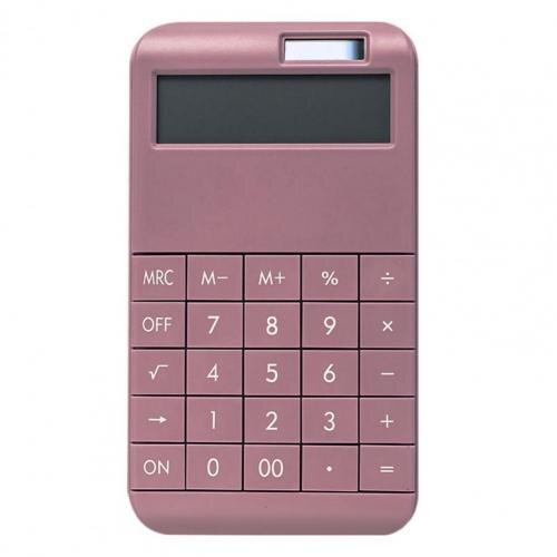 12 Digit Desk Calculator Large Buttons Financial Business Accounting Tool Pink Blue Black big buttons battery and solar power: Pink