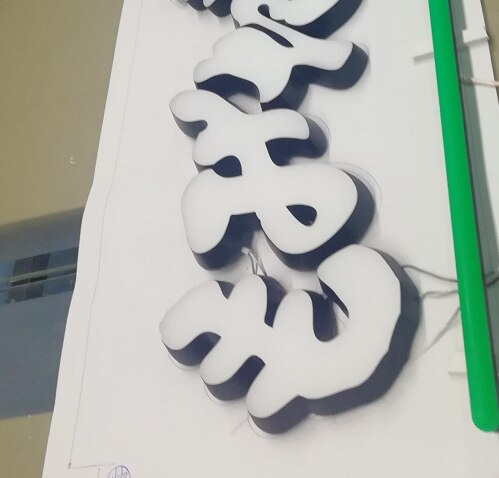 Économie d'énergie avant allumé acrylique lettre 3D LED visage allumé belle signalisation étanche pour la publicité