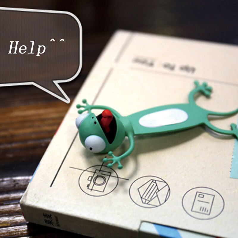 3D Cartoon Lovely Animal Bookmark Cute Cat PVC Bookmarks Funny Student Children School Stationery for Kids