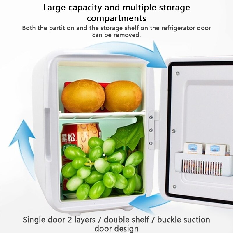 4L Car Refrigerator Household Mini Portable Refrigerator Quick Cooling and Heating and Cooling Cabinet Type Refrigerant LP