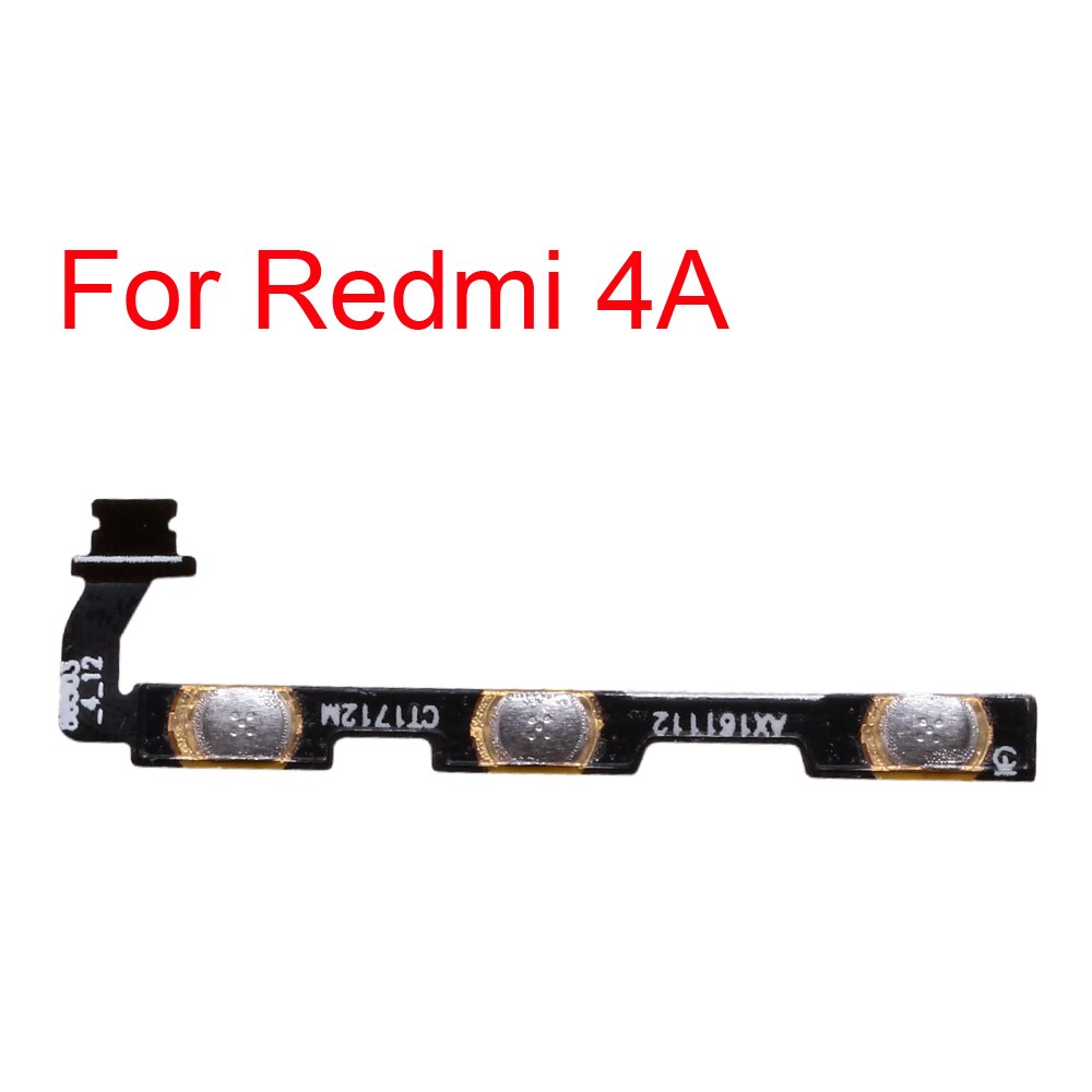 Cable flexible para botón de encendido para Xiaomi Redmi pro 4pro S2 3X 4X 4A 5A 3 4 5 pro, botón de encendido/apagado, Ket Flex para note 2 3 4 5, 1 Uds.: For redmi 4A