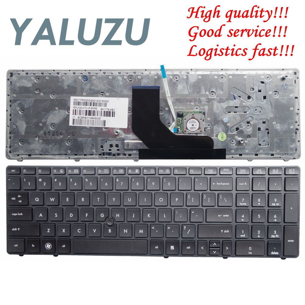 US/RU keyboard For HP ProBook 6560b 6565b 6570b for EliteBook 8560p 8570P 8560B Laptop: US black