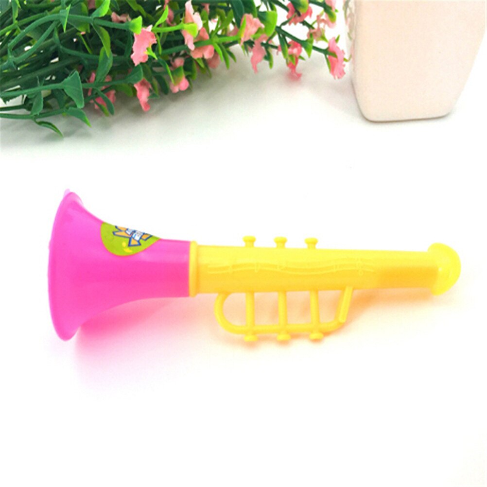 5 stuks plastic dubbele hoorn toeter trompet veelkleurige instrumenten muziek speelgoed 10*3.8cm