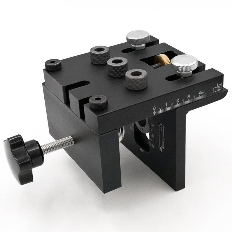 Multifunction Woodworking Doweling Jig Kit Adjustable Drilling Guide Puncher Locator for Furniture Connecting Carpentry Tools