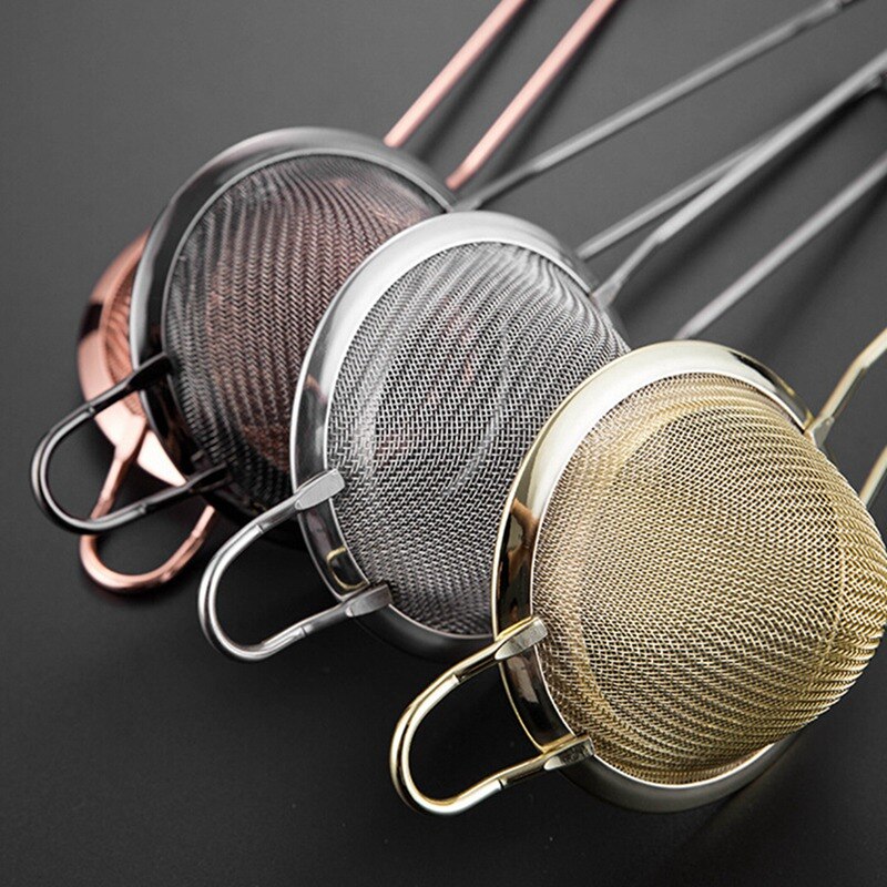 Stainless Steel Fine Mesh Strainer Cocktail Strainer Great For Removing Bits From Juice Milk Tea Coffee Bar Bartending Tool