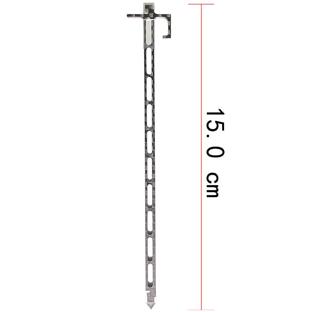 Ultraleichter Zelthering aus Kohlefaser, Titanlegierung, Verbundmaterial, Zeltnagel, neue Erfindung, 5G, 5,9 Zoll, 15,0 cm: Schwarz