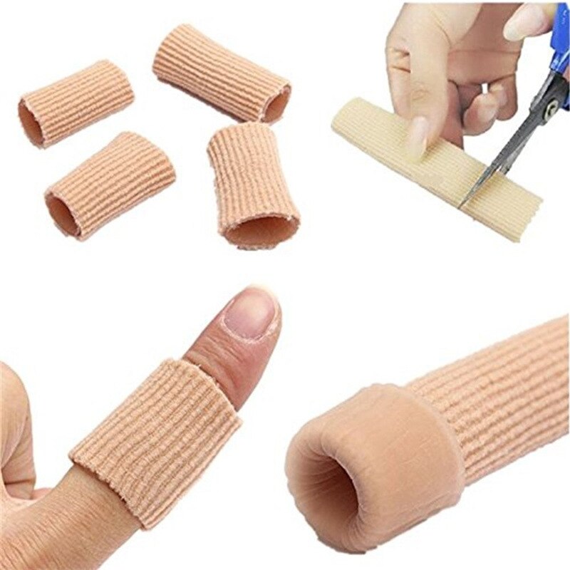 15cm tyg gel tub bandage finger & tår underhålla kudde liktornar hallux valgu blåsor förhårdnader smärtlindring innersulor