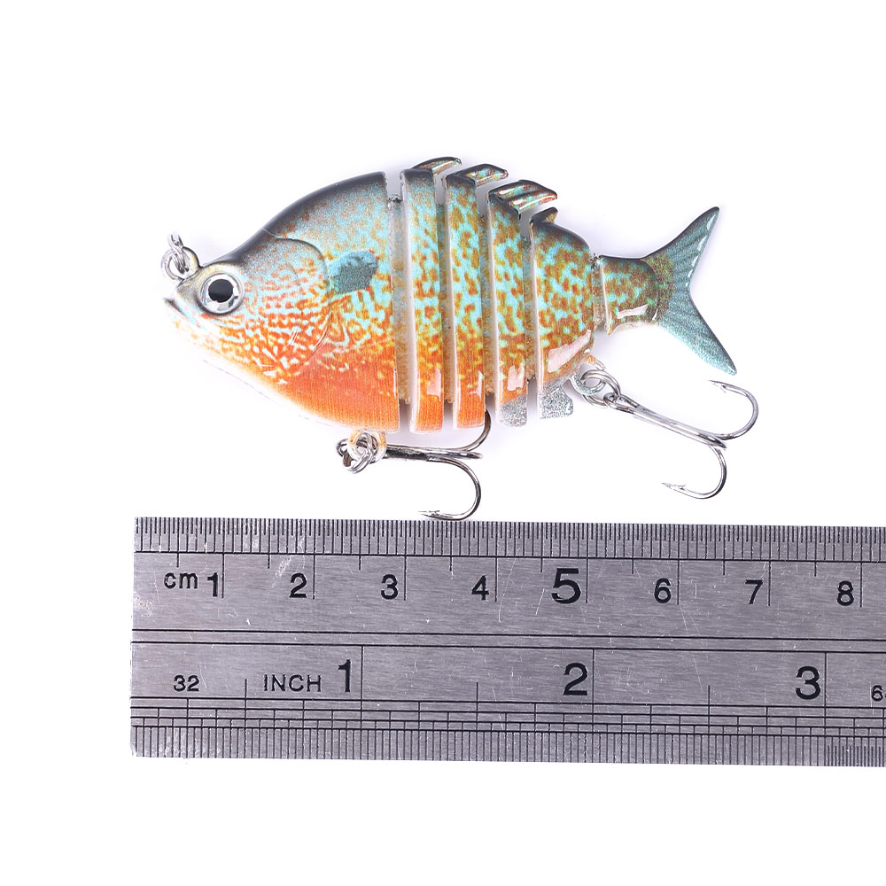 Swimbait Fishing Lures Lifelike Tilapia shape 6.35cm-9.3g Hard Bait 63mm 9.3g Lure With Treble Hook Multi Jointed Lures For Bass