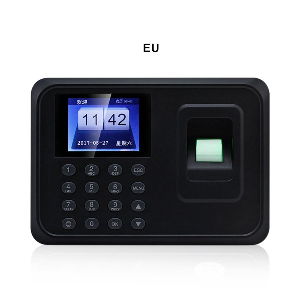 H1 Fingerprint Attendance Machine Attendance Machine Fingerprint Punch Card Machine Attendance Machine: EU Plug