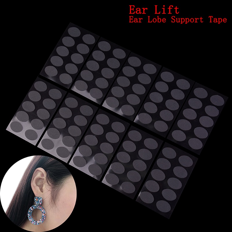 100/60 Patches Onzichtbare Ear Lift Voor Oorlel Ondersteuning Tape Voor Uitgerekt Oorlellen En Verlichten Stam Van Zware Oorbellen