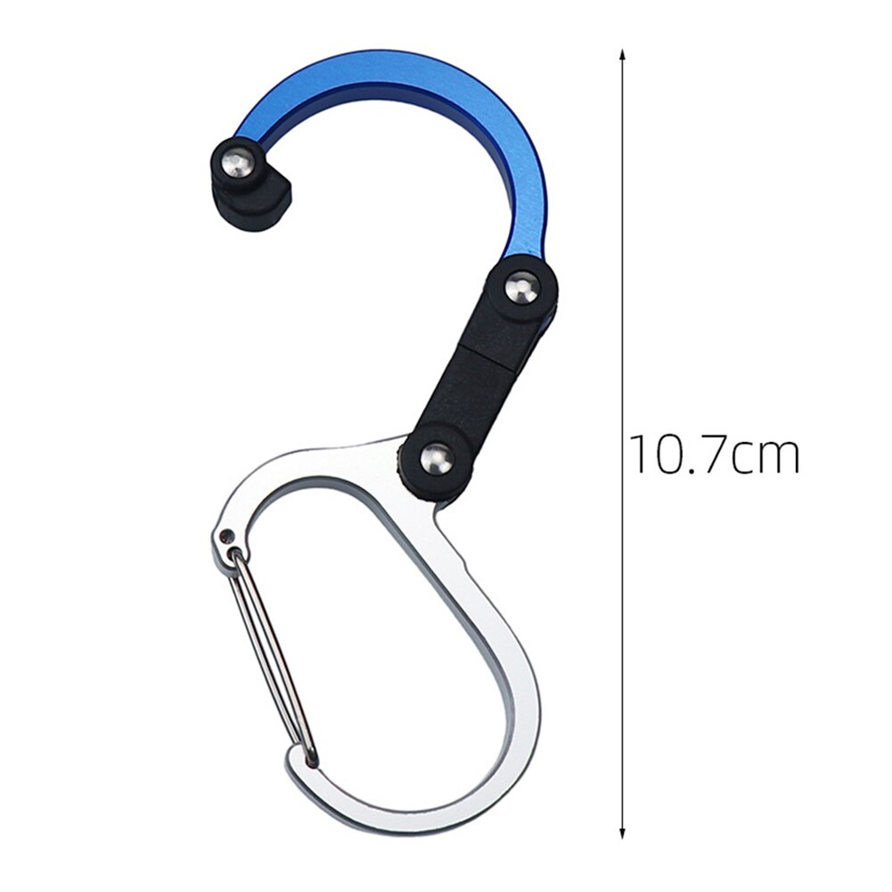 D-Ring Rugzak Karabijnhaak Gear Clip-Karabijnhaak Roterende Haak Clip Outdoor Camping Aluminium Roterende Gesp Haak