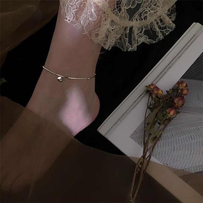 Princess Balls Anklets For Women Jewelry Top 925 Sterling Silver Anklet Girl Charm Foot Accessories Birthday