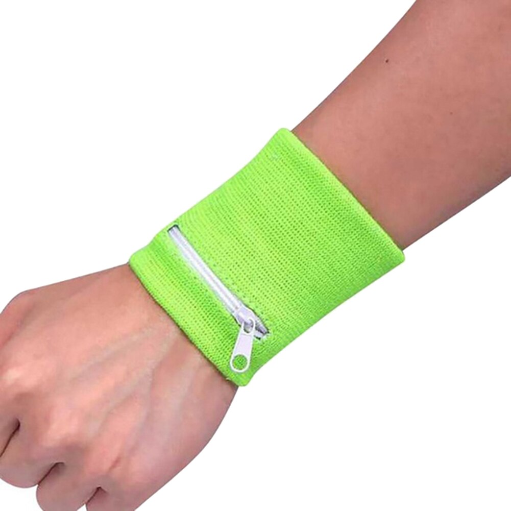 Mini pulsera deportiva con cremallera, monedero, porta llaves, bolsa de muñeca de algodón, novedad