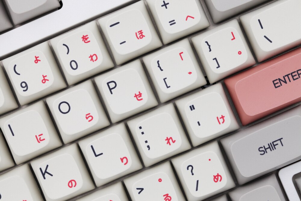 XDA-Conjunto de teclas para teclado, juego de teclas de color gris y Beige, grueso, PBT, para gh60 poker 87 tkl 9009 ansi xd64 bm60 xd68 bm65 bm68, japonés RU, V2 104