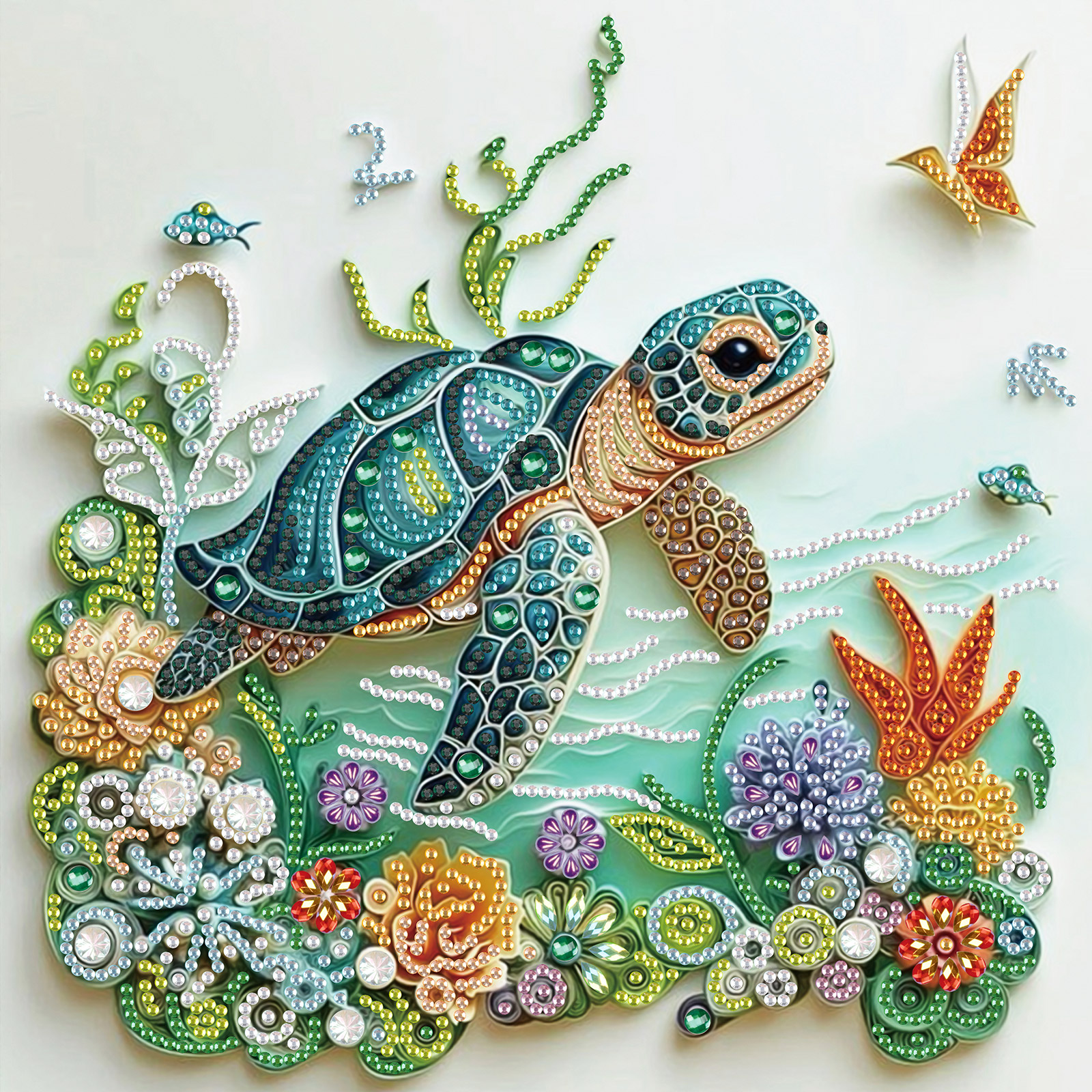 DIY Turtle and Flower 5D Special Shape Diamond Art... – Grandado