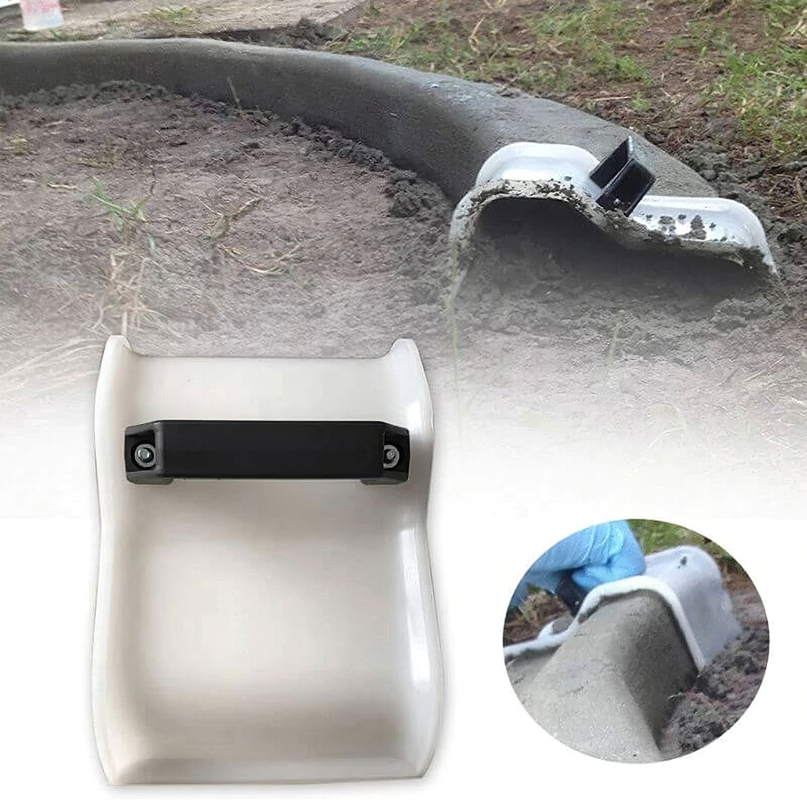 Concrete Edge Trowel Curved-Shape DIY Unique Plastic Durable Reusable Portable Landscape Edge Making Concrete Mold With Handle