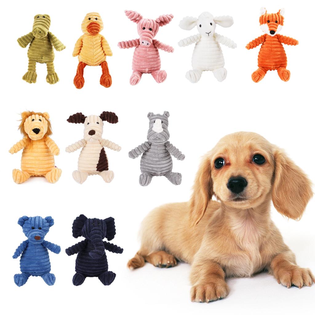 13 Colors Dog Chew Squeak Toys Rope Interactive Toy Cute Monkey Bear Lion Animal Plush Toy Puppy Chew Molar Toy
