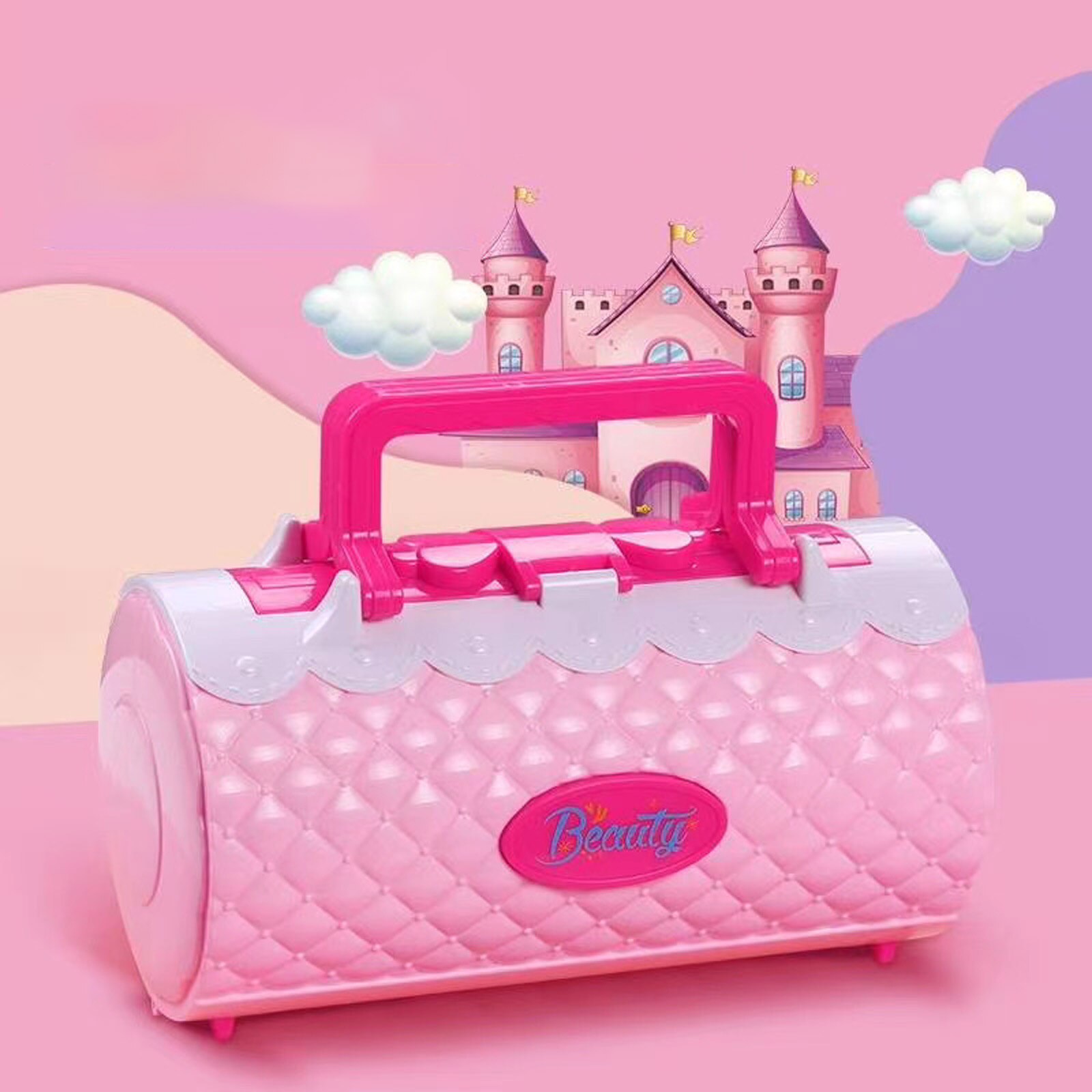 Meninas compõem conjunto de brinquedos fingir jogar princesa rosa maquiagem beleza segurança não-tóxico kit brinquedos para meninas vestir brinquedos cosméticos