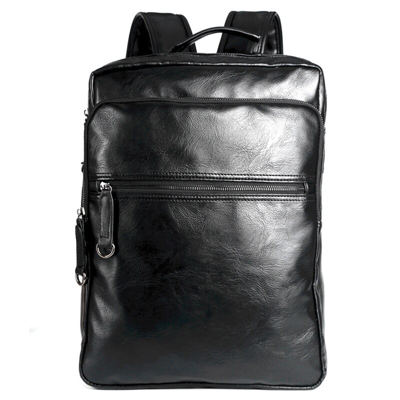 VICUNA POLO-Mochila de cuero a la para hombre, morral escolar para ordenador portátil, impermeable, de viaje, tamaño grande