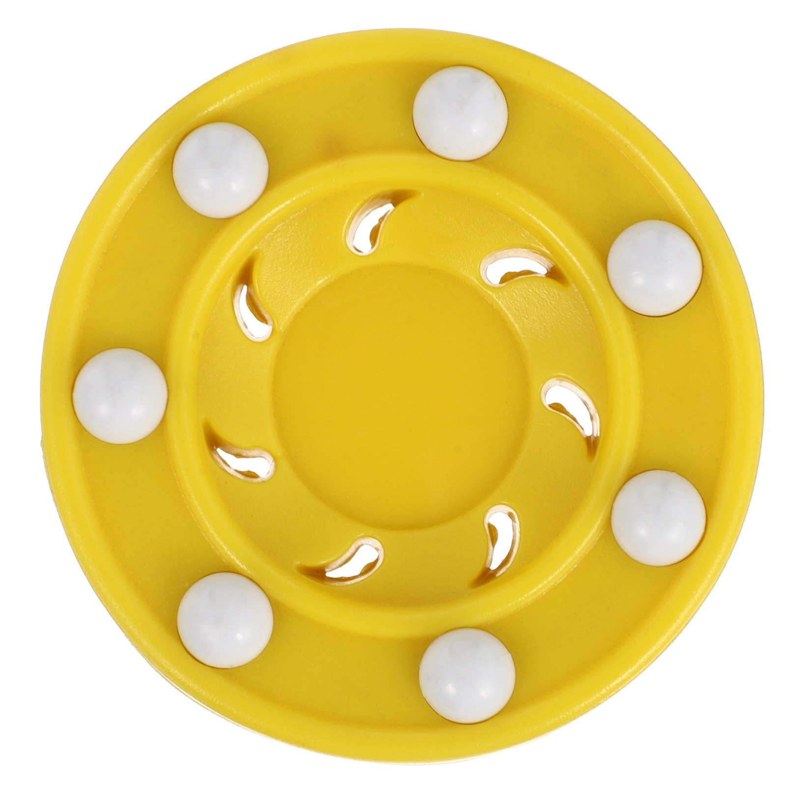 1pc rollhockey-spielpucks, trainingspucks, trockenhockeybälle zum üben: Gelb