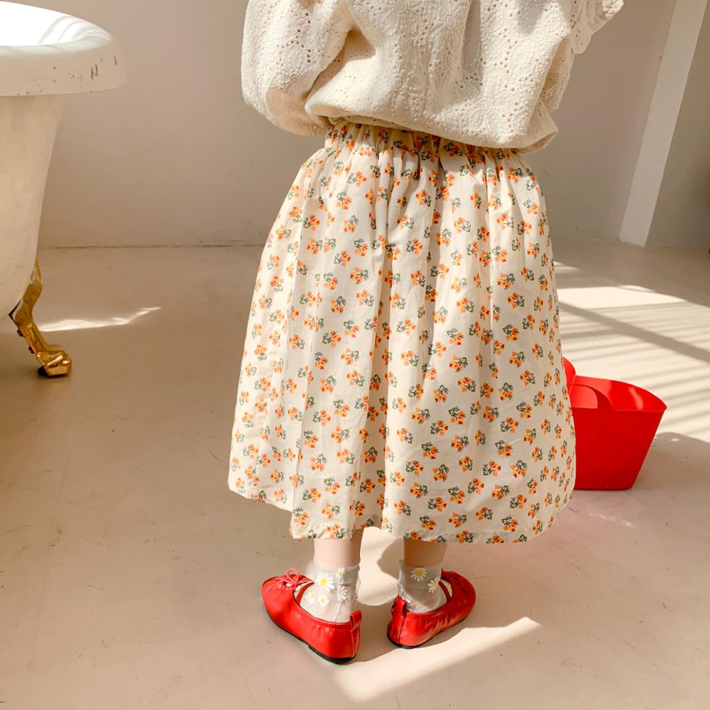 Lente Bloemen Gedrukt Baby Meisjes Rokken Zakken Koreaanse Stijl Kids Kleding Peuters Kinderen Zoete Rok