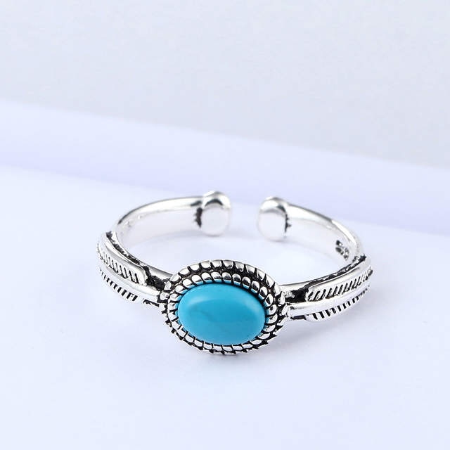Real 925 Sterling Zilver Blauw Ringen Voor Vrouwen Open Size Wedding Ring Mooie Sieraden