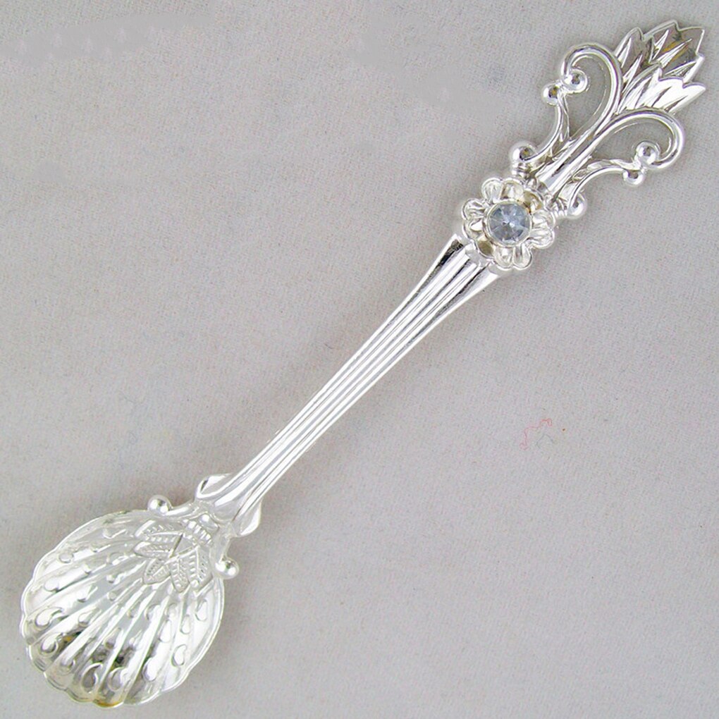 Vintage royal style Palace Carved Coffee Drink Condiment Spoon Tea Ice Cream balls milk Scoop: NO2  S