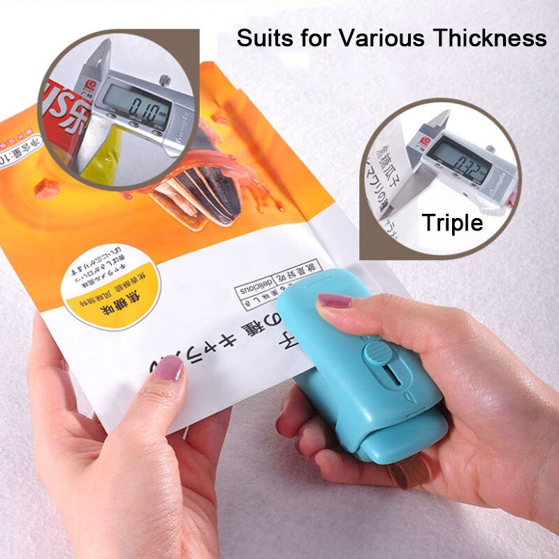 Handheld Mini Elektrische Warmte Sluitmachine Creatieve Food Vacuum Sealer Draagbare Tas Clip Seal Verpakking Plastic Impuls Sealer # R5