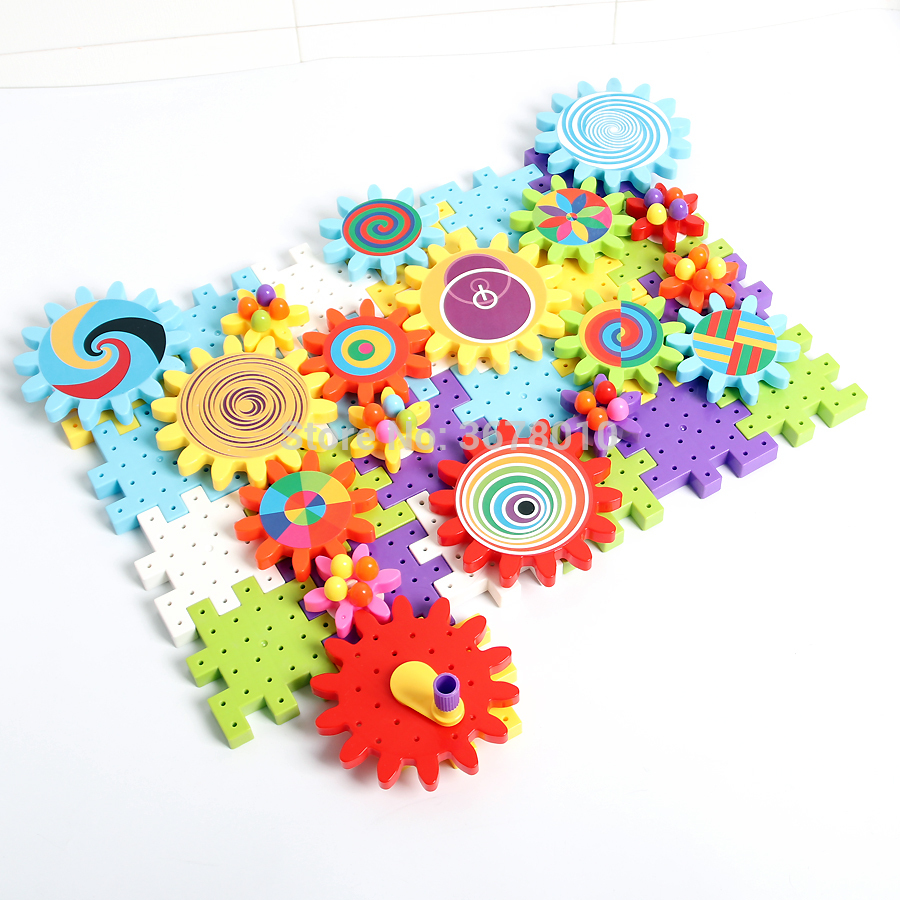 Kaleido Versnellingen Building Set met Mozaïek Paddestoel Nagels Bouw Kit, Caleidoscoop Gear Combinatie Kit Educatief speelgoed