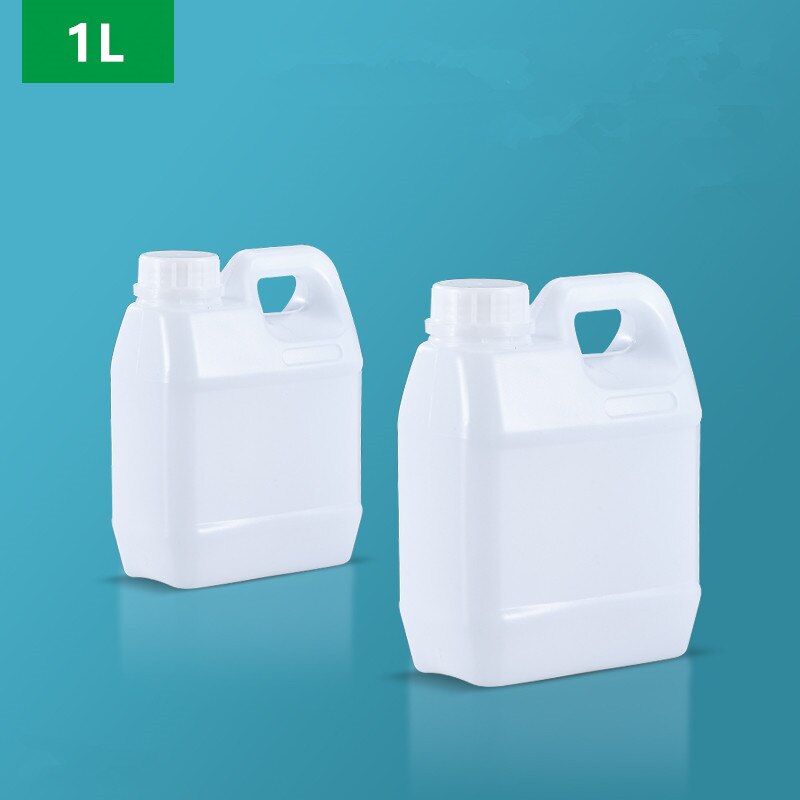 1000ML Plastic Jerry Can Square Storage Container HDPE liquid Refillable bottle Alcohol Disinfectant Container 1Pcs