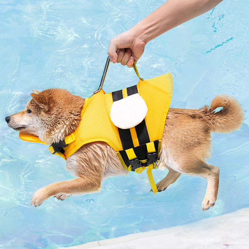 Chaleco salvavidas para perros, traje de baño para perros, Collar para perros grandes, arnés para perros, natación, traje de baño de verano, ropa bonita para perros y mascotas con abeja