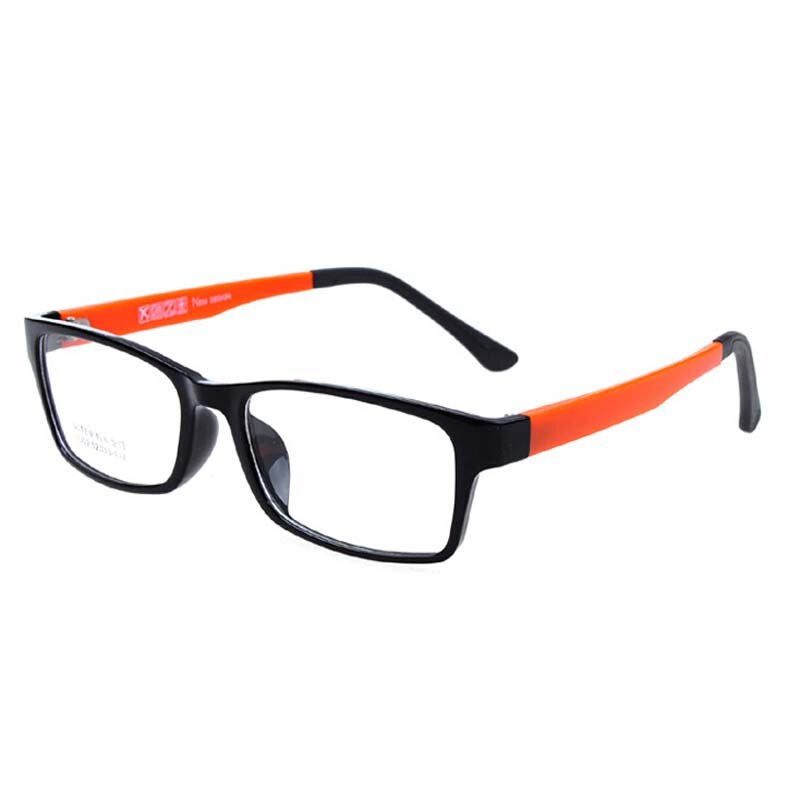 Wolfram Kohlenstoff Stahl TR90 Brille Rahmen Für Frauen Männer Brillen Optische Rahmen Mit Kunststoff Linse Gläser Rahmen 1302: C8 Schwarz Orange