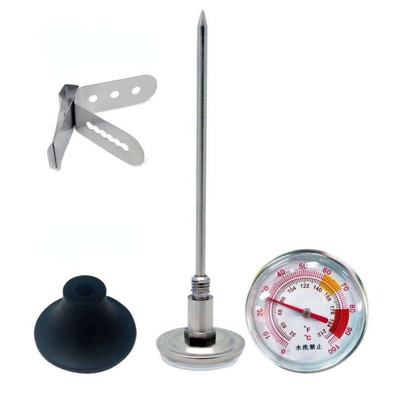 Koffie Melk Barbecue Voedsel Thermometer Hoge Precisie Schroef Water Thermometer Hand-Hold Koffie Pot Vloeibare Thermometer