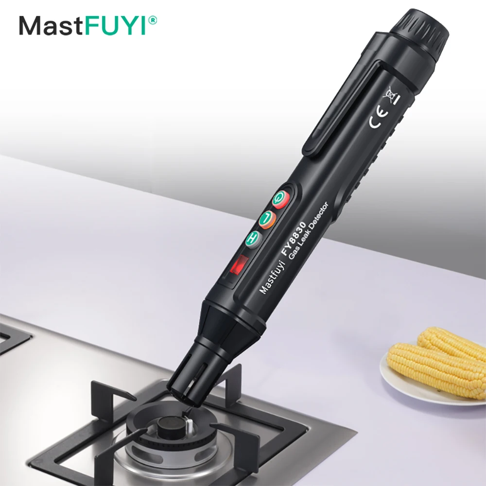 MASTFUYI-Détecteur de fuite de gaz portable, détecteur de gaz naturel, détecteur de gaz combustible avec alarme sonore et visuelle, test de renifleur de gaz