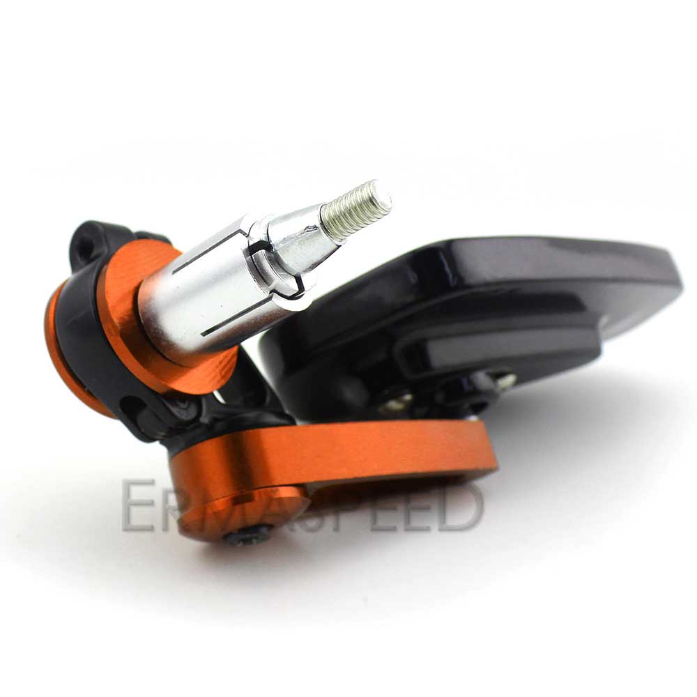 Espejos retrovisores CNC de 7/8 "y 22mm para motocicleta, cristal azul Universal, accesorios de espejo lateral para manillar de moto y Scooter: Orange