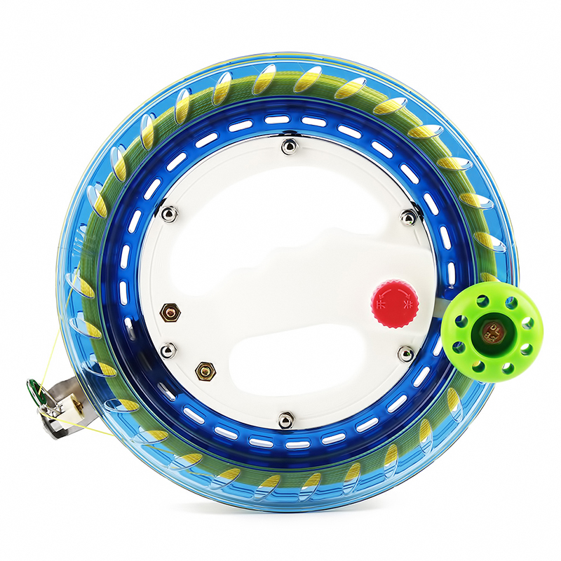 Kite Reel Winder Fire Wheel String Flying Handle Tool Twisted String Line Outdoor Round Blue Grip For Fying Kites 200M