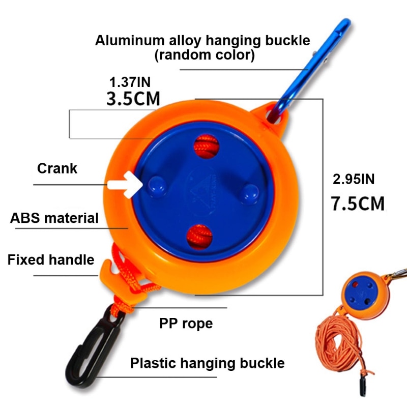 Portable Travel Clothesline Cord Adjustable Windproof Anti-slip Camping Clothes Hanging Line Laundry Drying Rope Trip