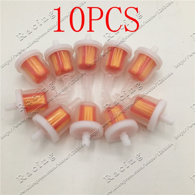 10 Pcs GY6 50cc 125cc 150cc Brandstof Filter Voor Chinese Scooter Onderdelen Atv Onderdelen Znen Baotian Vrede Taotao Icebear Romet baja