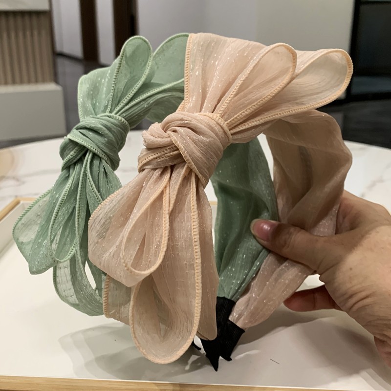 Koreaanse dameshaarband, handgemaakte strik, haaraccessoires, geknoopte haarring, meisjeshoofdbanden, lente- en zomerhoofdbedekking