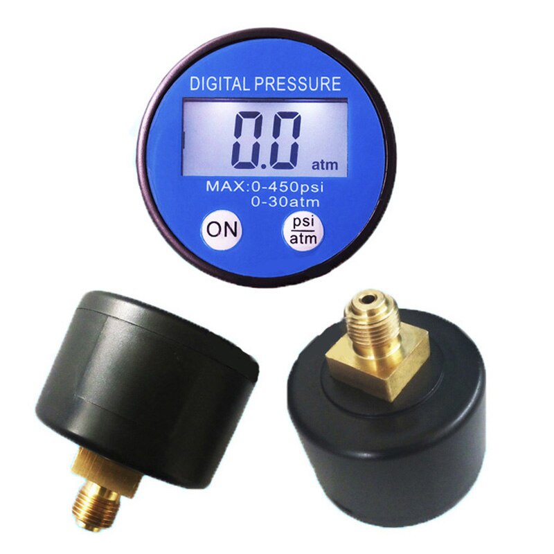 0-450psi 0-30atm 40mm Digitale Manometer Batterie-angetrieben USB RS232