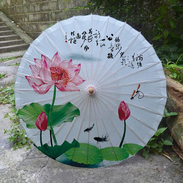 Paraguas chino de papel para el aceite parasol japonés de papel para mujeres paraguas rojo azul para hombres para , exhibición, decoración del hogar