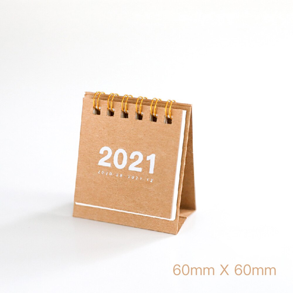 .08.12 Desktop Papier Kalender Mini Tafel Kalenders Bureau Spoel Kalender Diy Memo Pad Jaarlijks Agenda Organisator: kraft paper