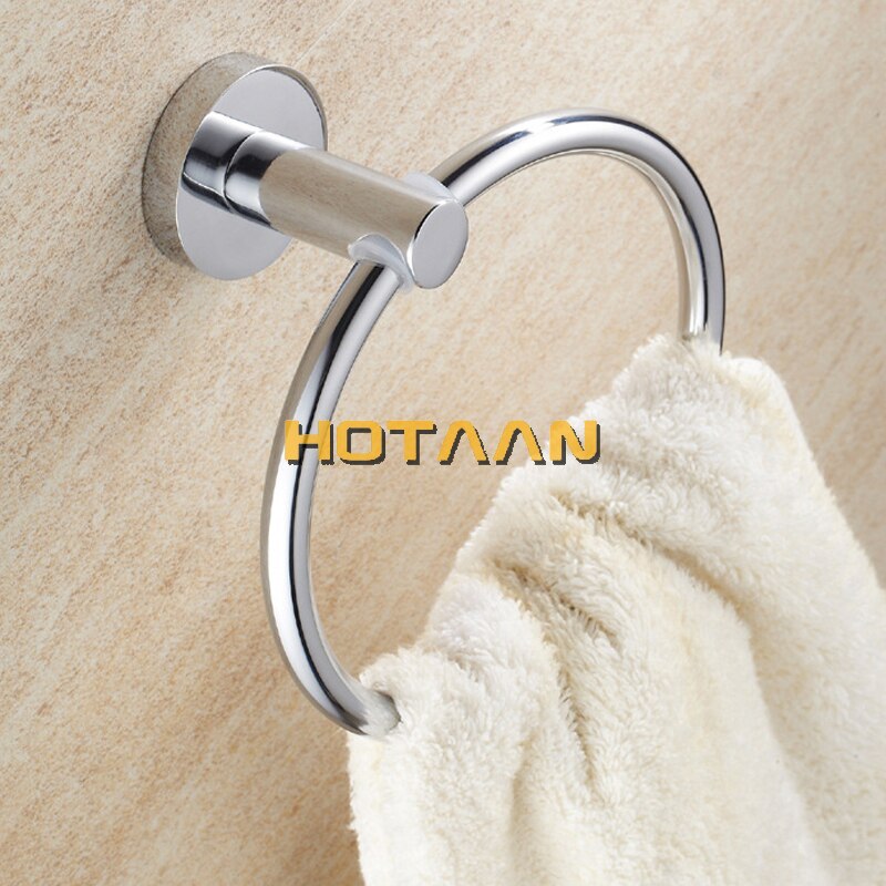 , , Badkamer Handdoekhouder, Rvs Muur Gemonteerde Ronde Handdoek Ringen, handdoekenrek, YT-10991